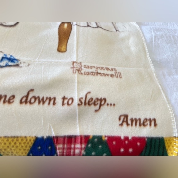 Norman Rockwell | Fleece Blanket Throw Boys Town Classic Bedtime Prayer | Child - Picture 6 of 10